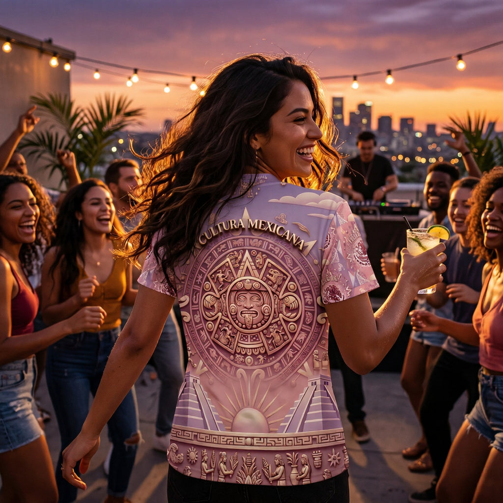 Cultura Mexicana Women’s Heritage Jersey – Pink & Gold Edition