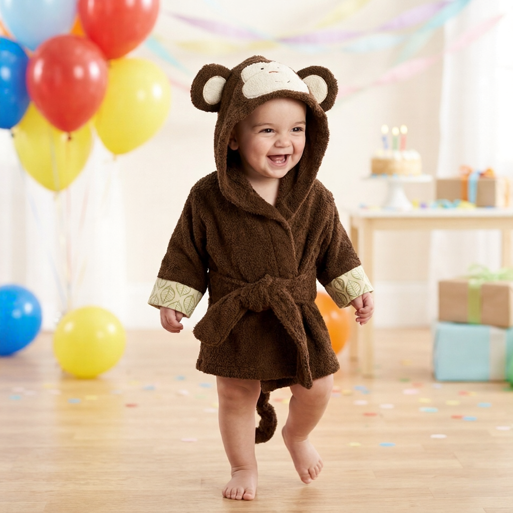 Cartoon Cute Ultra Soft Animal Modeling Baby Bath Towels Baby Bathrobes Cotton Children's Bathrobes Baby Hooded