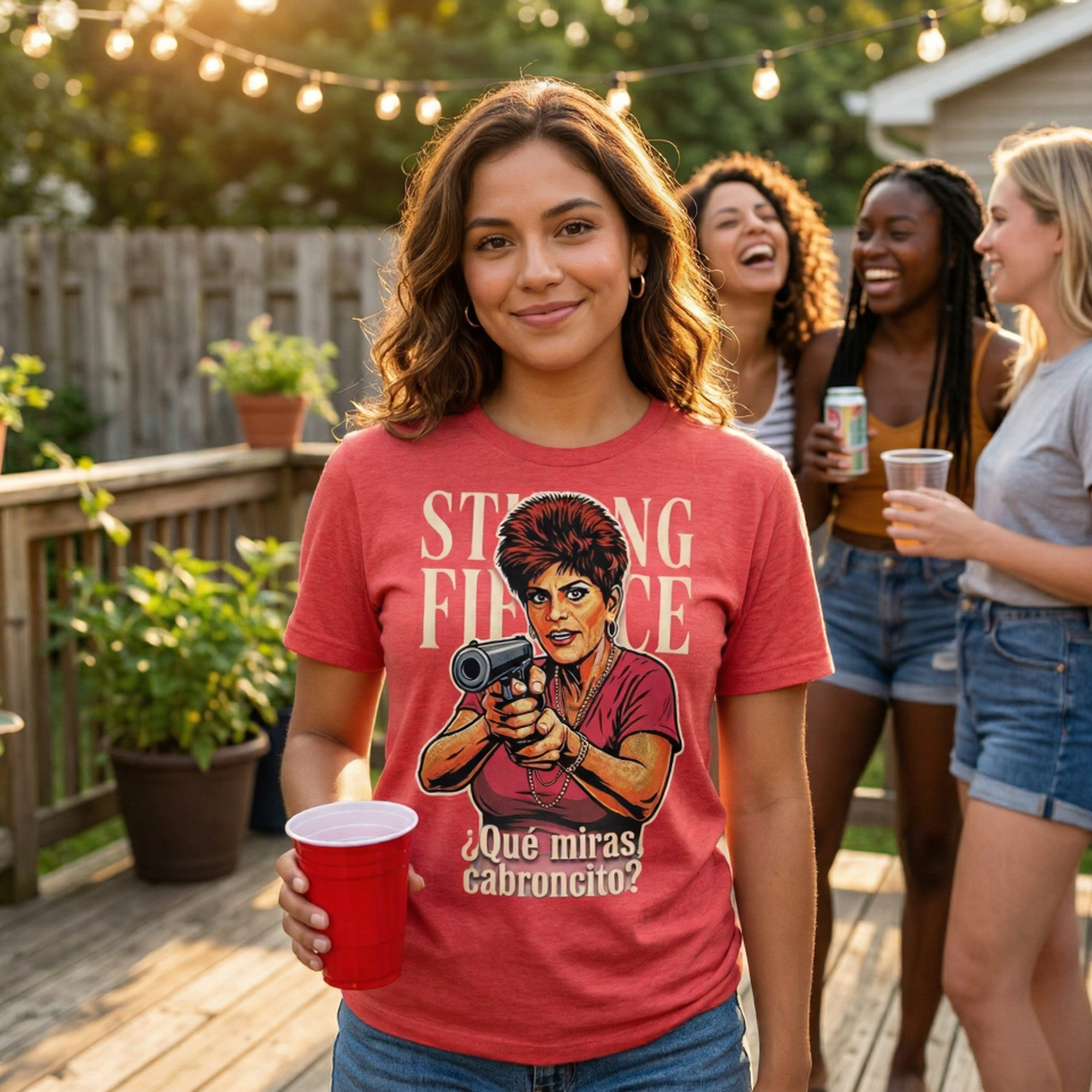 Strong & Fierce – “¿Qué miras, cabroncito?” Statement Tee