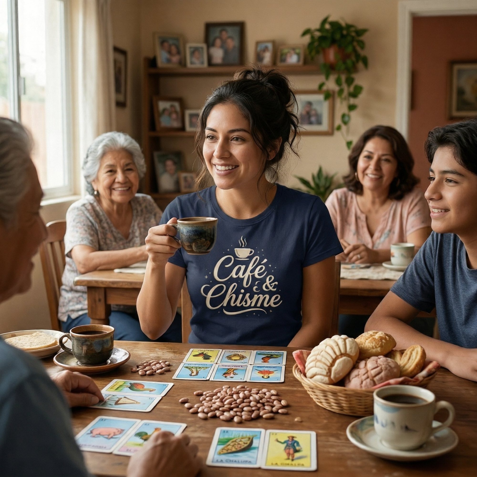 Café & Chisme Tee – Cultura Prints Co.