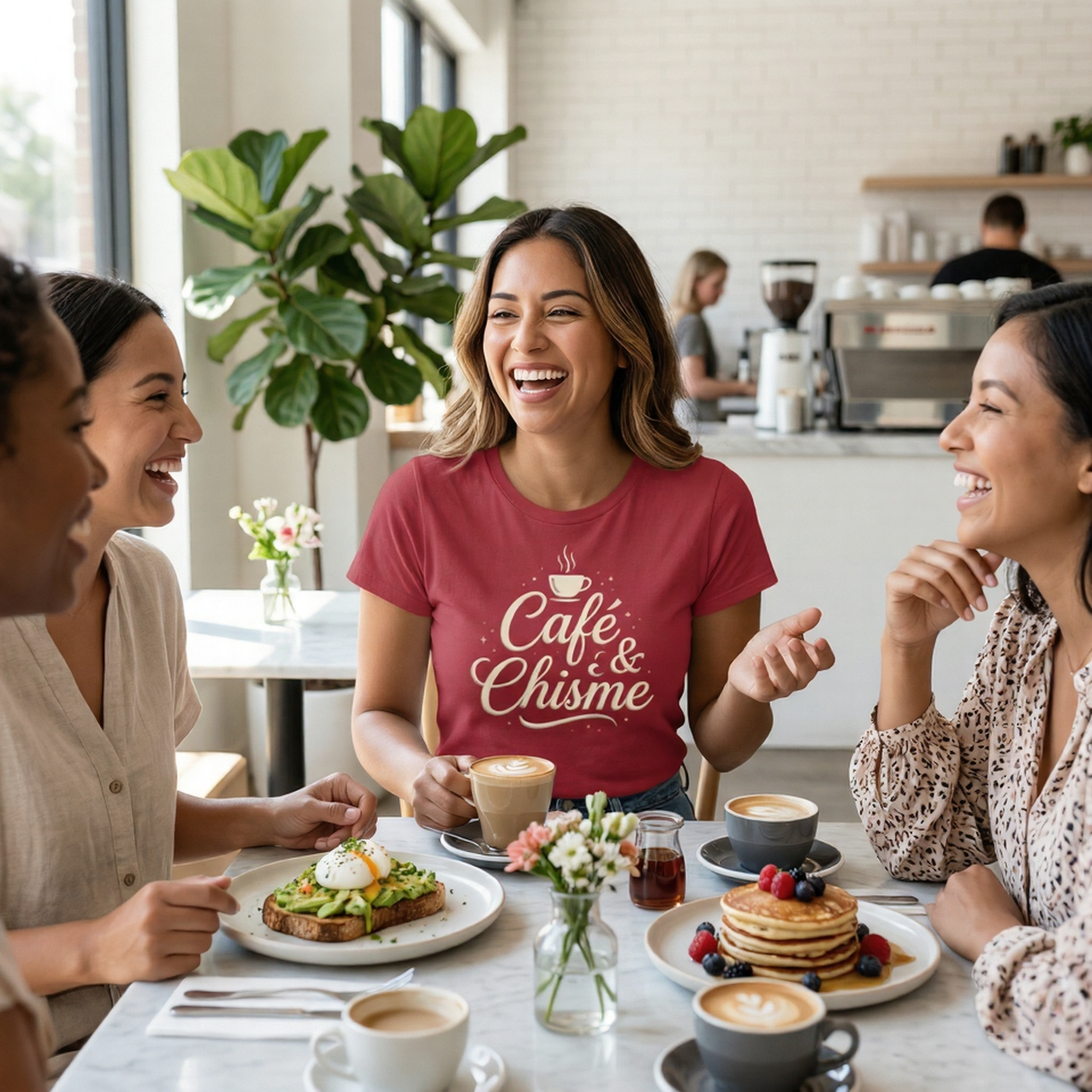 Café & Chisme Tee – Cultura Prints Co.