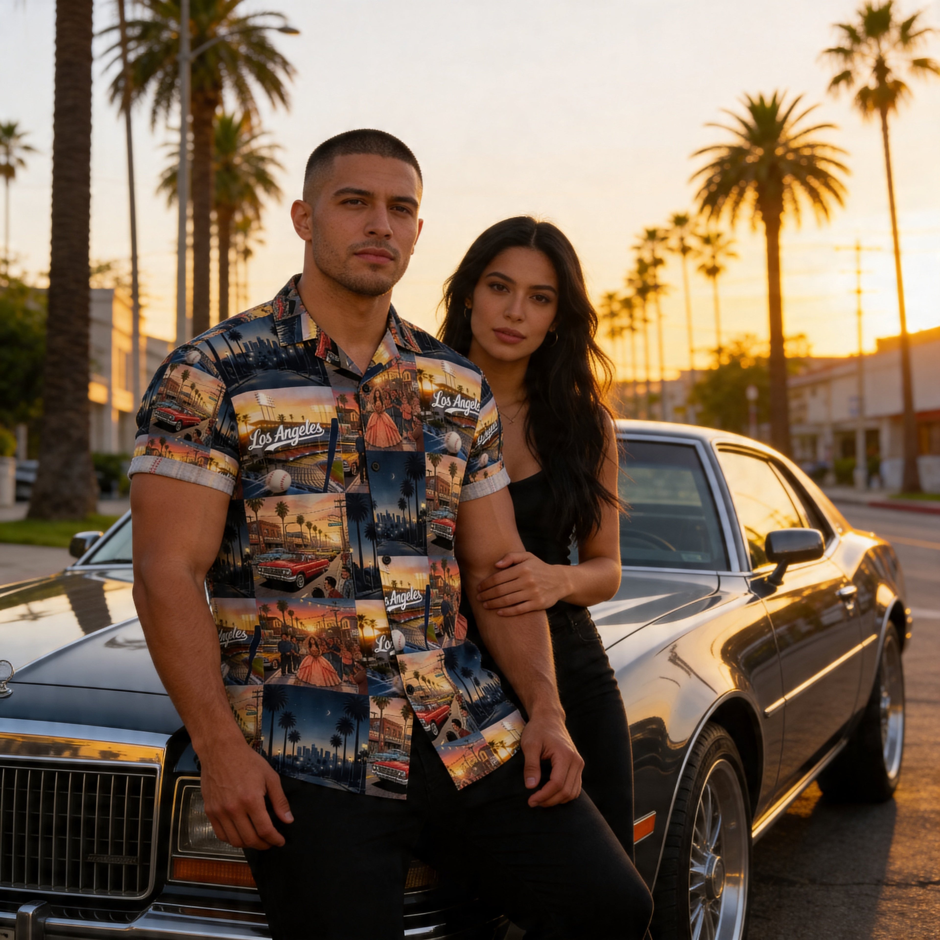Los Angeles Summer Nights Button-Up Shirt – LA Edition