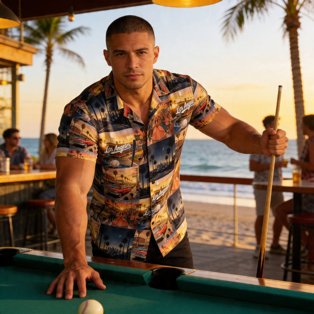 Los Angeles Summer Nights Button-Up Shirt – LA Edition