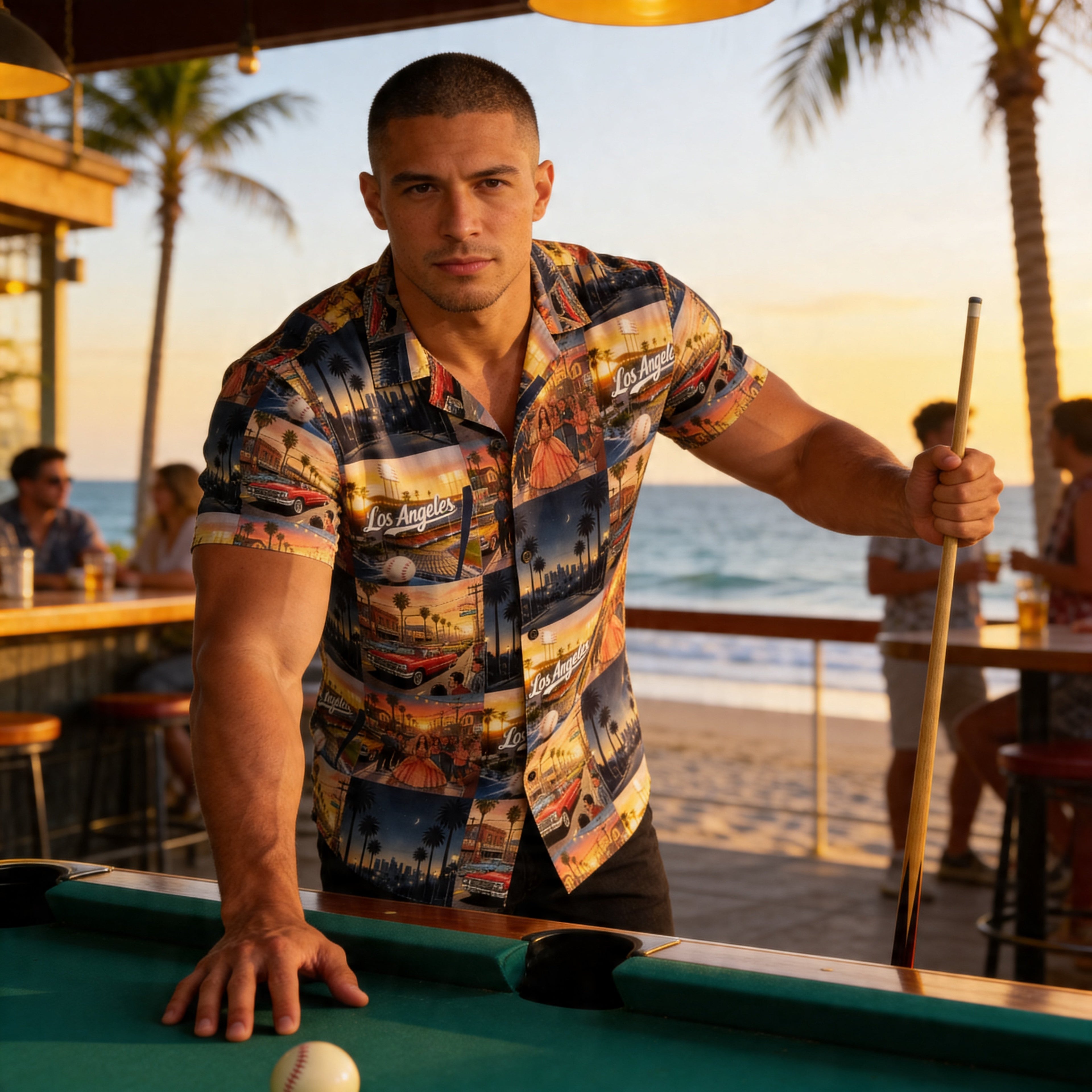 Los Angeles Summer Nights Button-Up Shirt – LA Edition