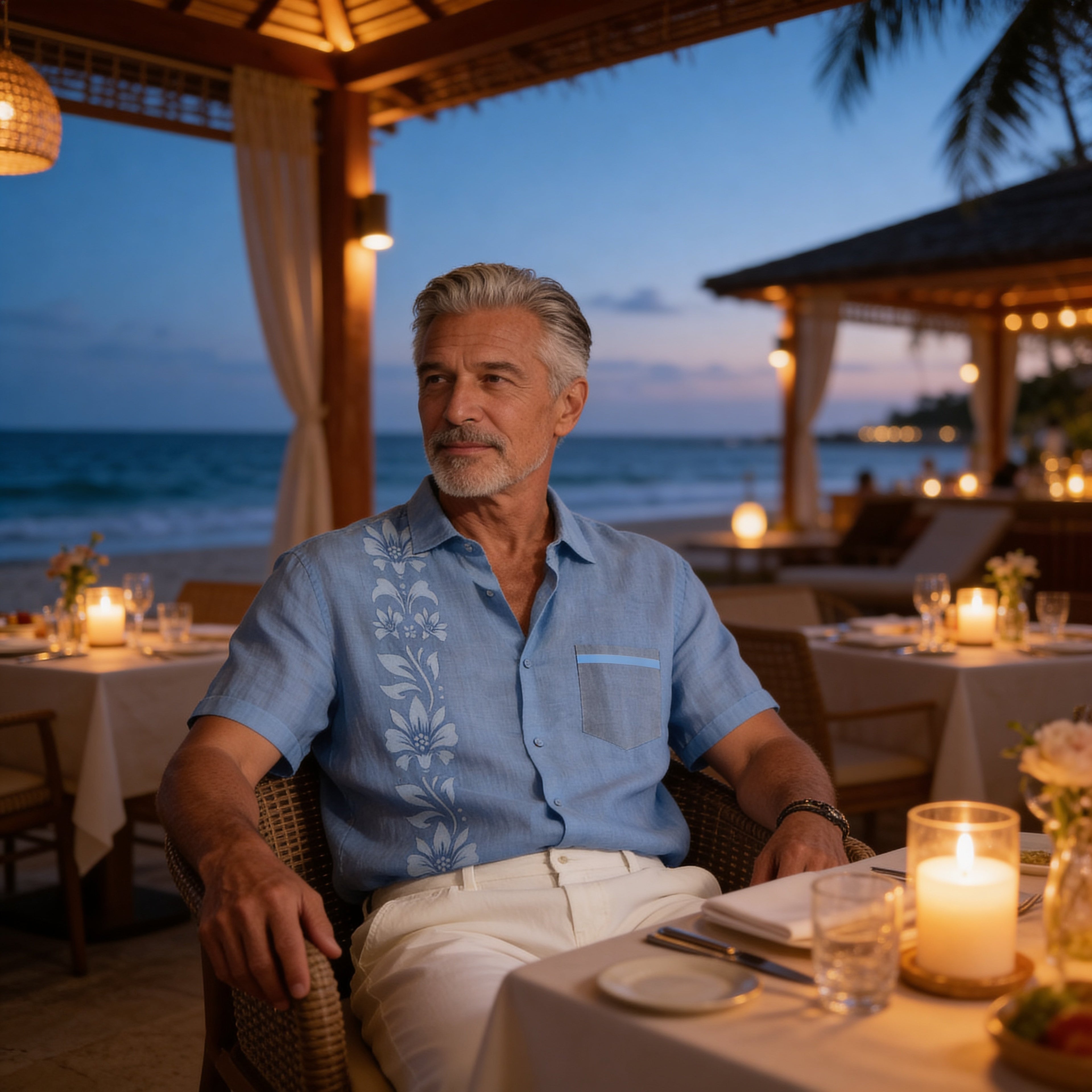 Men’s Coastal Resort Shirt – Lightweight Summer Button-Up