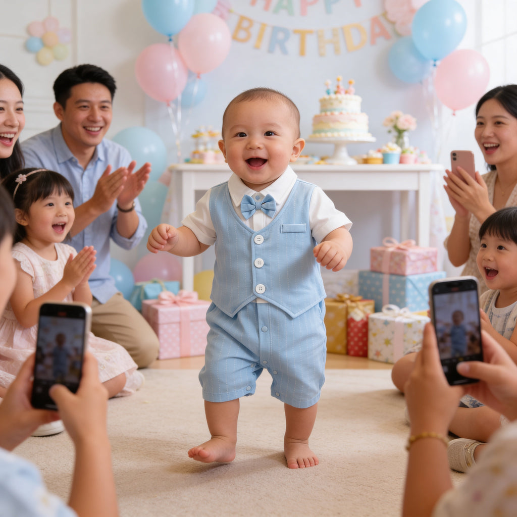 Little Gentleman Baby Romper Set – Formal Outfit for Weddings, Parties & Special Occasions