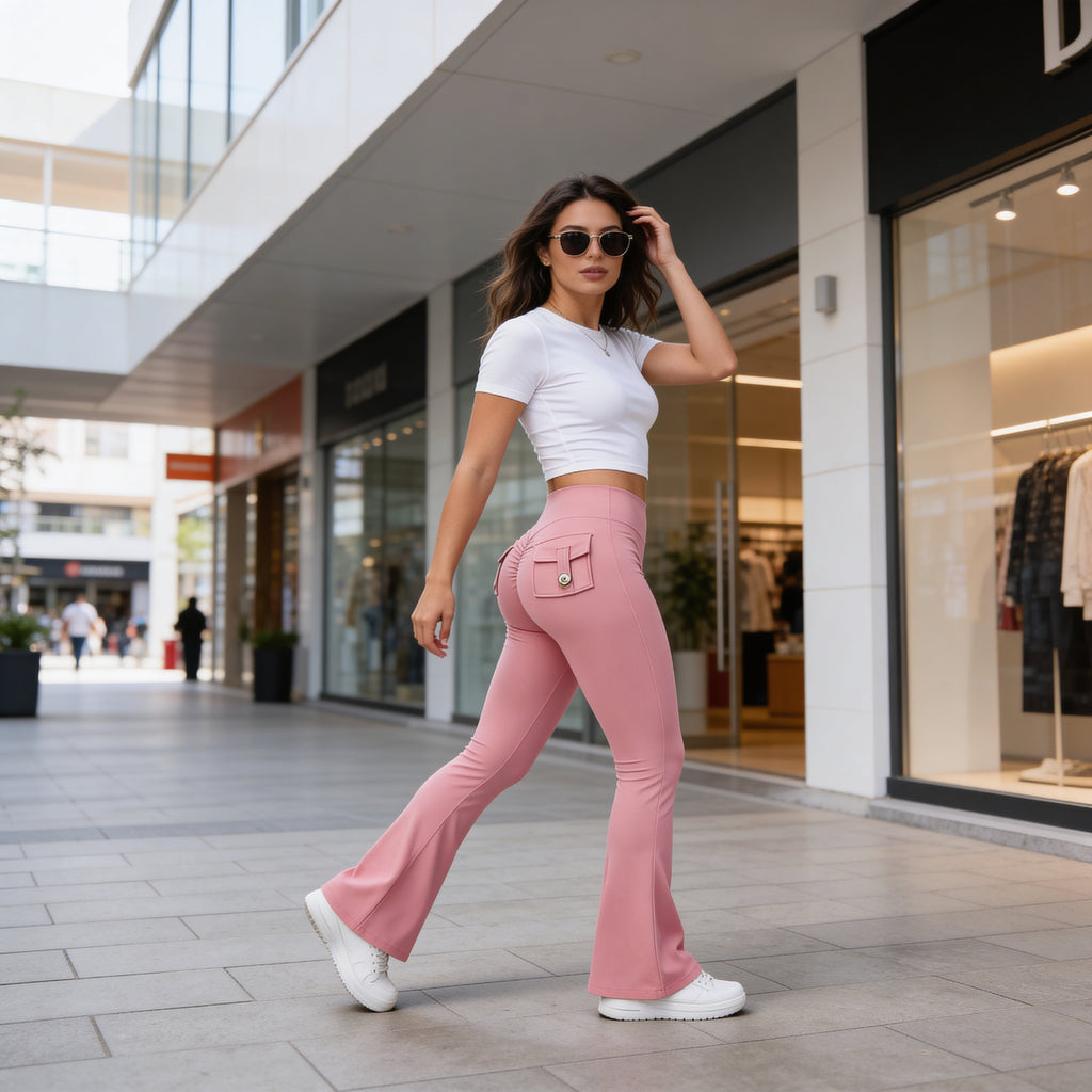 Sculpt & Flare Leggings – High-Waisted Lift Fit with Pockets