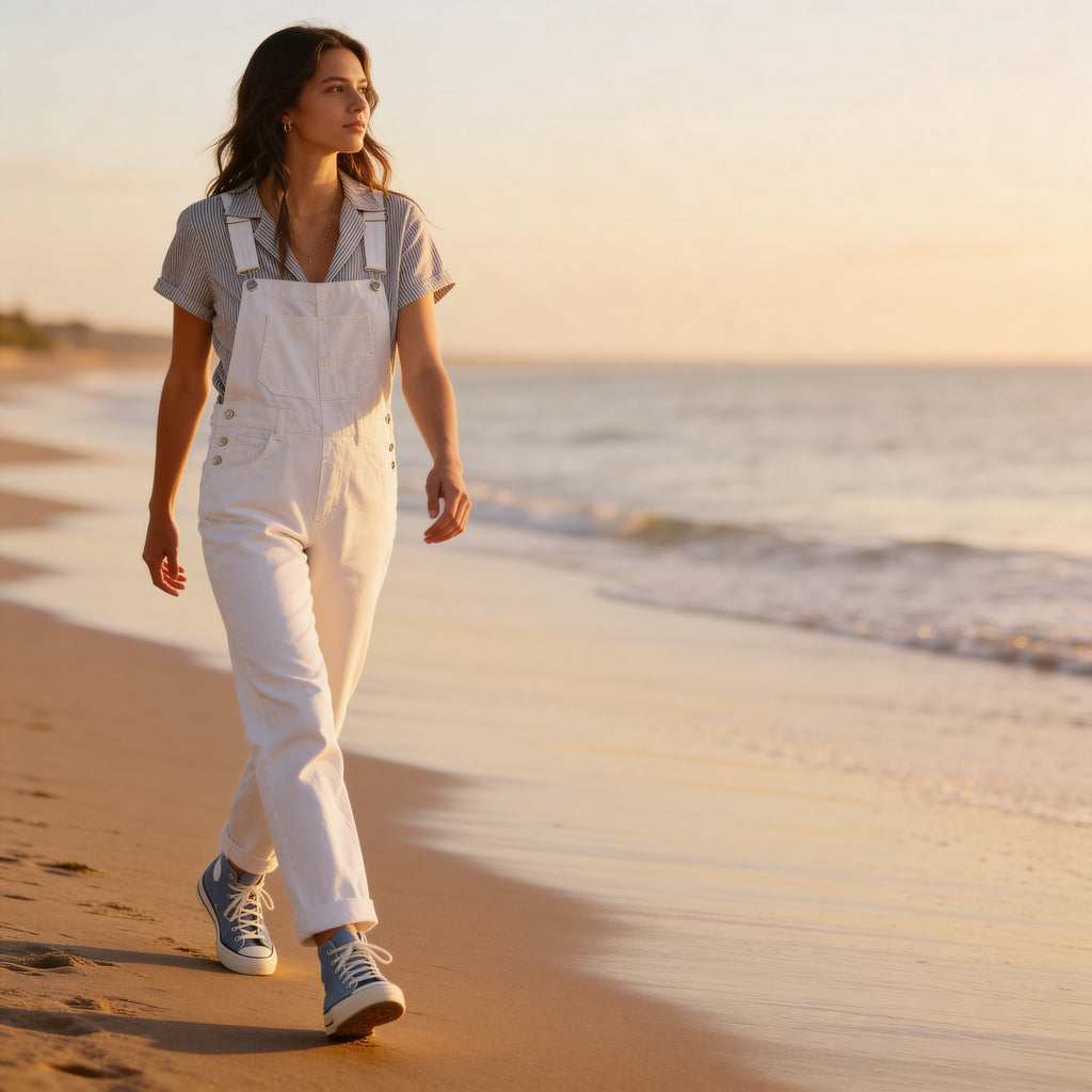 Effortless Chic High-Waisted Denim Jumpsuit