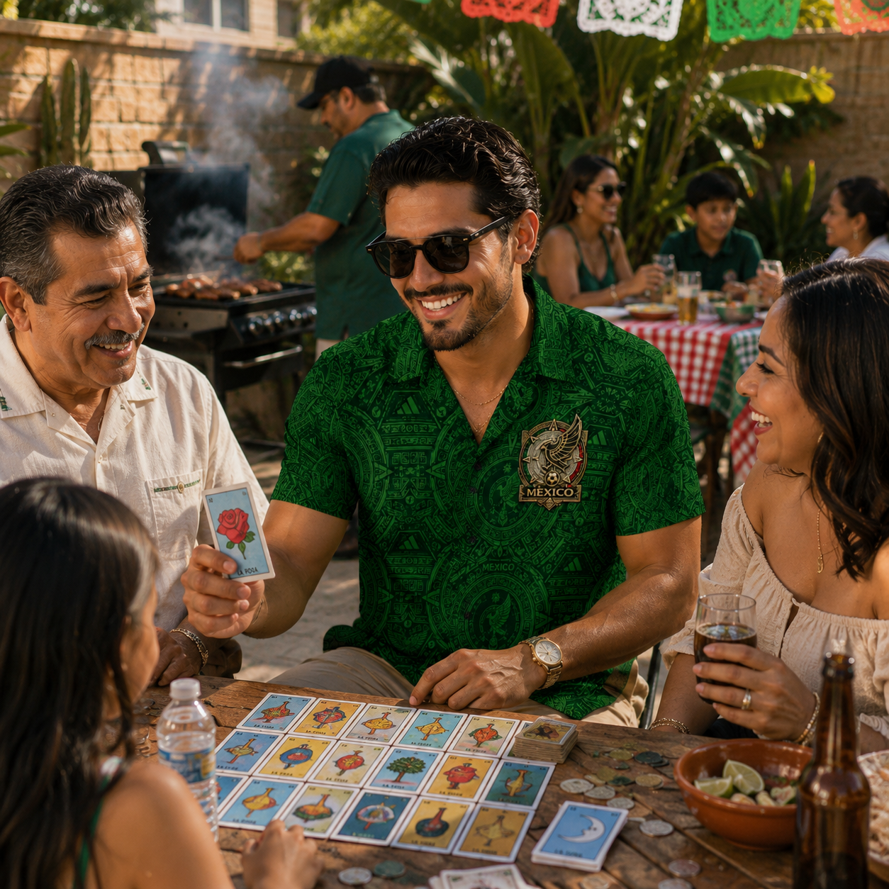 Mexico Heritage Hawaiian Soccer Shirt – Verde Edition