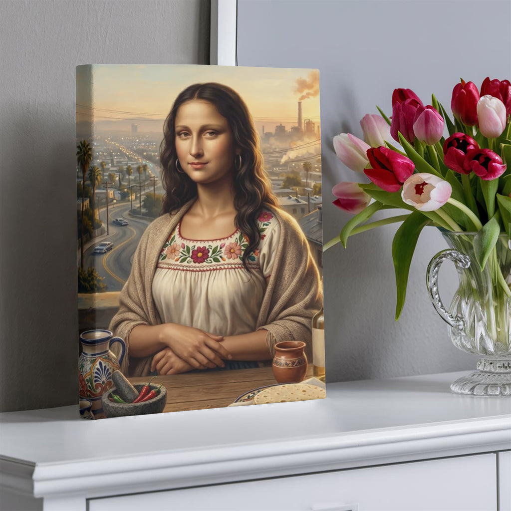 Mexican Mona Lisa in Los Angeles – Cultural Canvas Wall Art