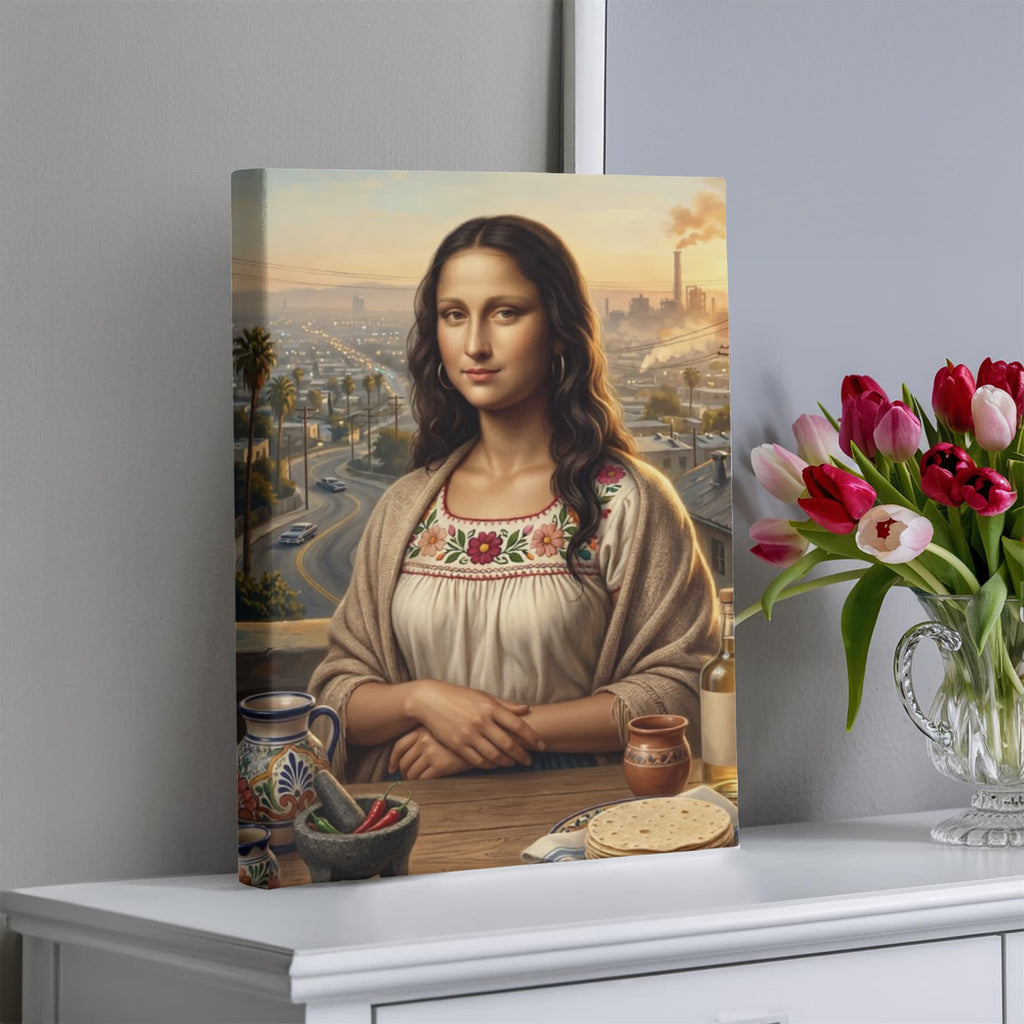 Mexican Mona Lisa in Los Angeles – Cultural Canvas Wall Art