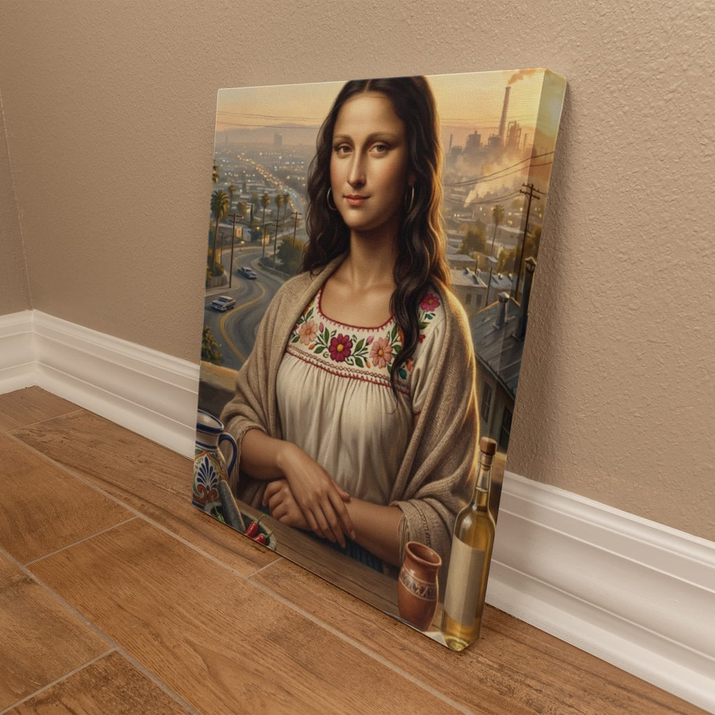 Mexican Mona Lisa in Los Angeles – Cultural Canvas Wall Art