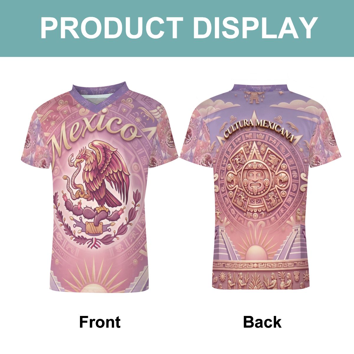 Cultura Mexicana Women’s Heritage Jersey – Pink & Gold Edition