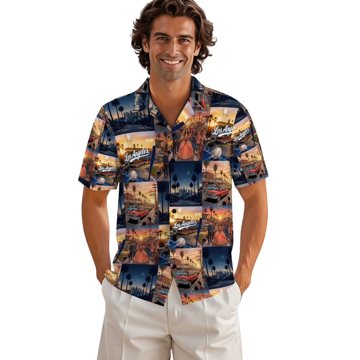 Los Angeles Summer Nights Button-Up Shirt – LA Edition