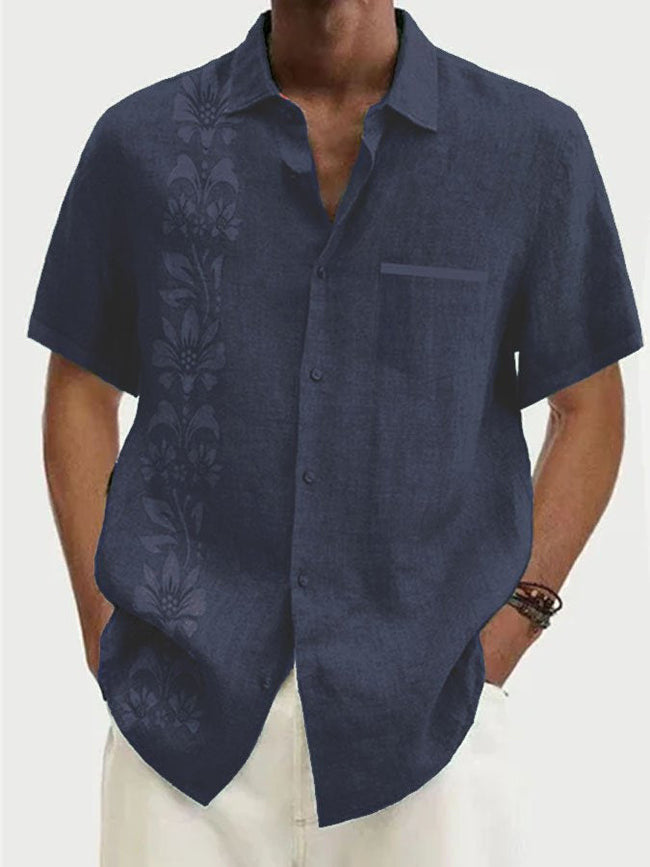 Men’s Coastal Resort Shirt – Lightweight Summer Button-Up