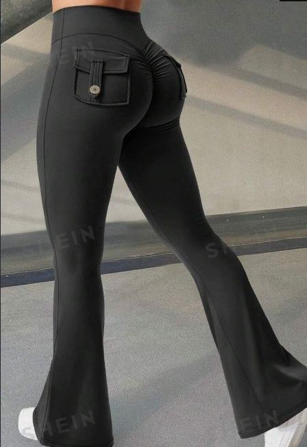Sculpt & Flare Leggings – High-Waisted Lift Fit with Pockets