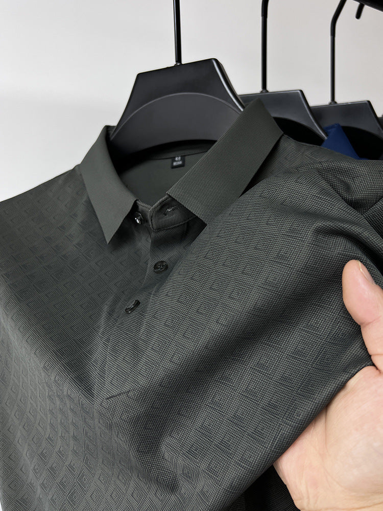 The Executive Texture Polo – Modern Luxury Fit