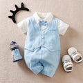 Little Gentleman Baby Romper Set – Formal Outfit for Weddings, Parties & Special Occasions