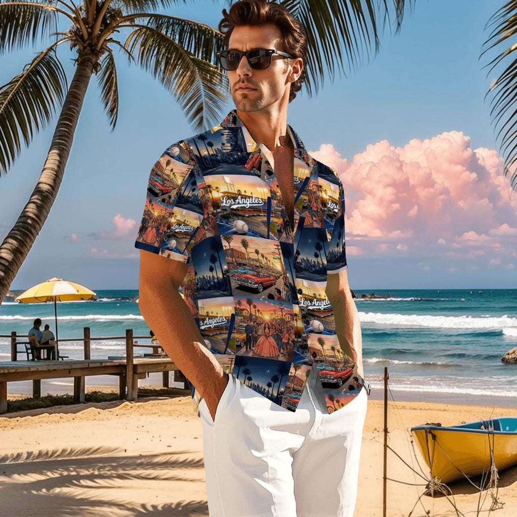 Los Angeles Summer Nights Button-Up Shirt – LA Edition