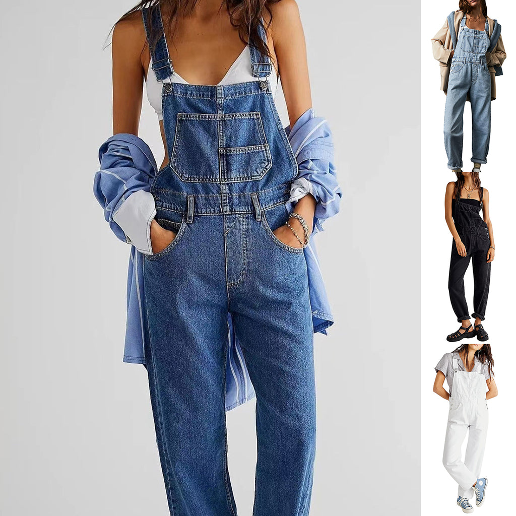 Effortless Chic High-Waisted Denim Jumpsuit