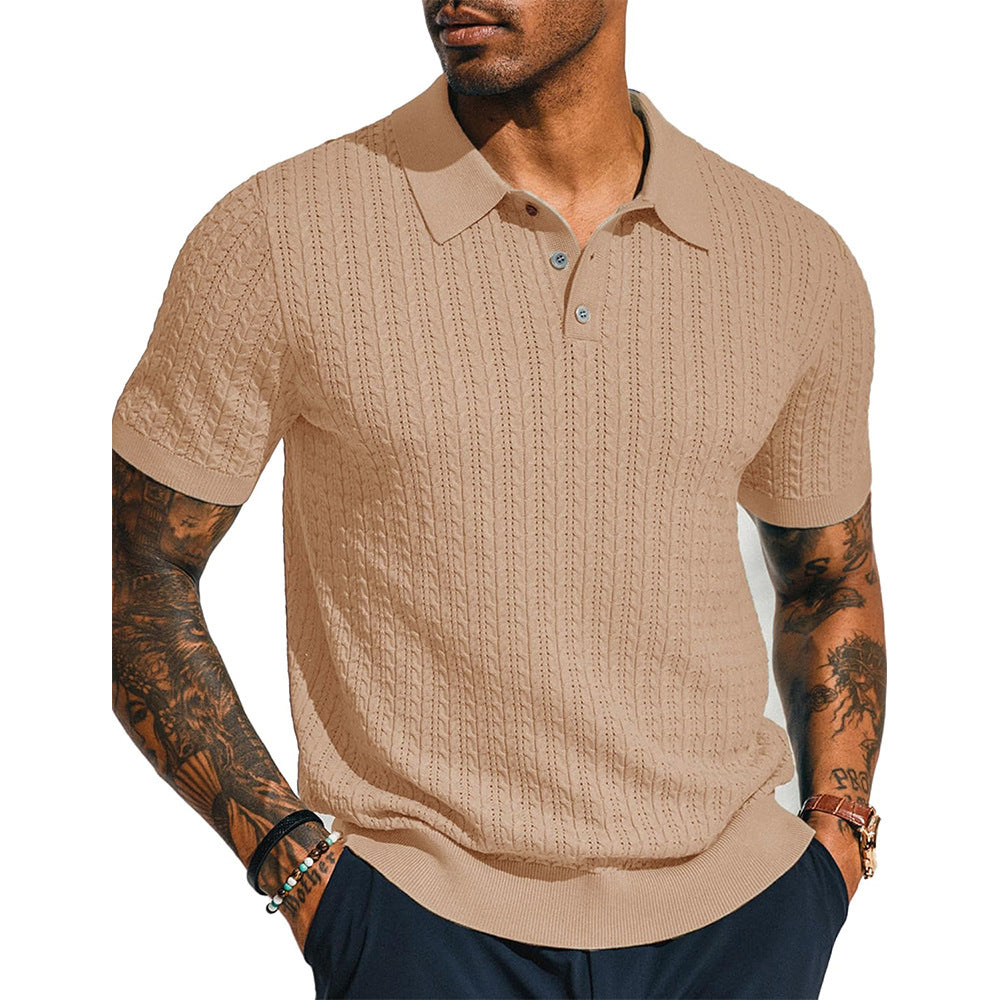 Men's Textured Knit Polo – Clean Fit Everyday Essential