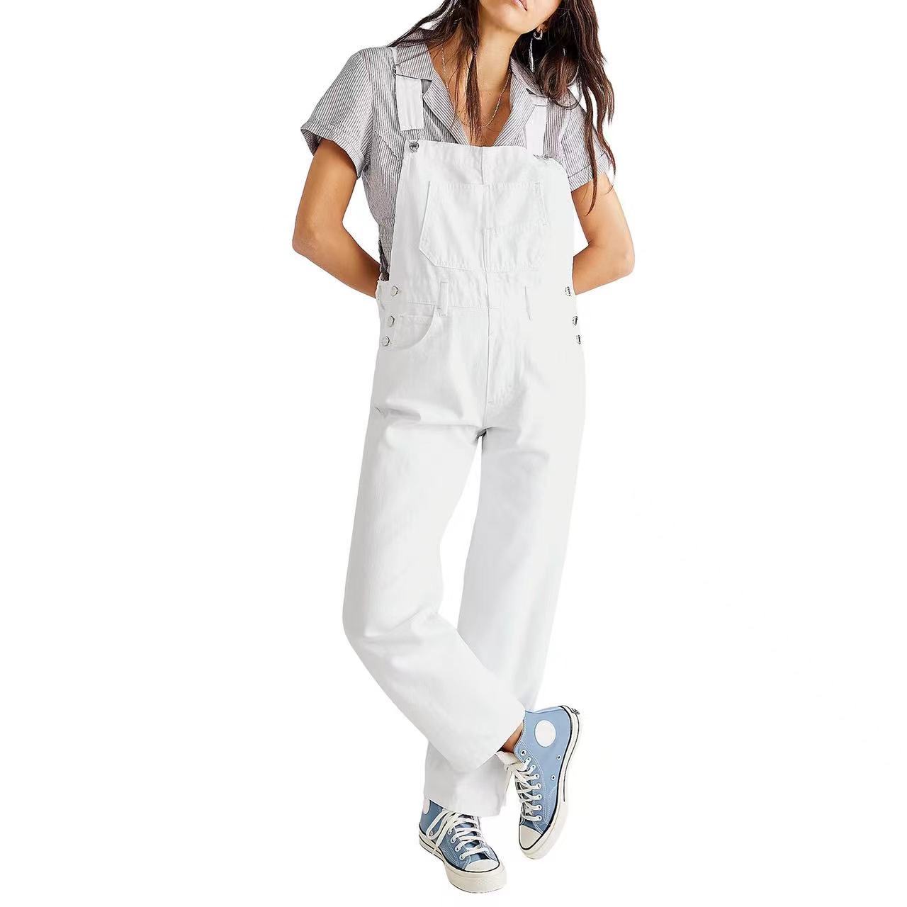 Effortless Chic High-Waisted Denim Jumpsuit