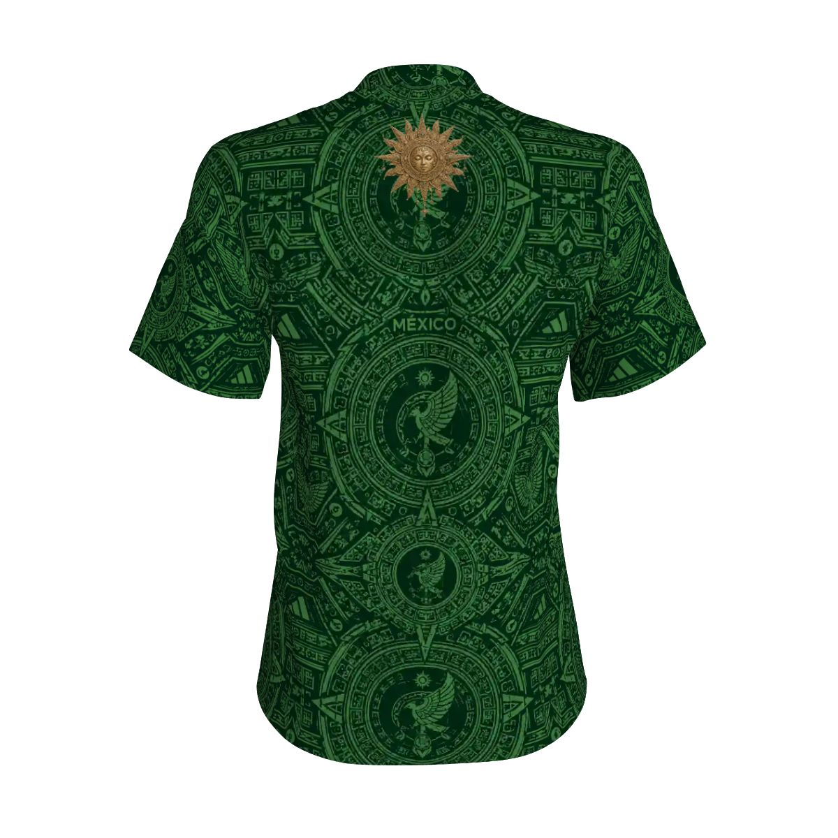 Women's México Heritage Green Performance Shirt | Aztec Soccer Lifestyle| Cultura Prints Co. V-Neck Short-Sleeve T-Shirt