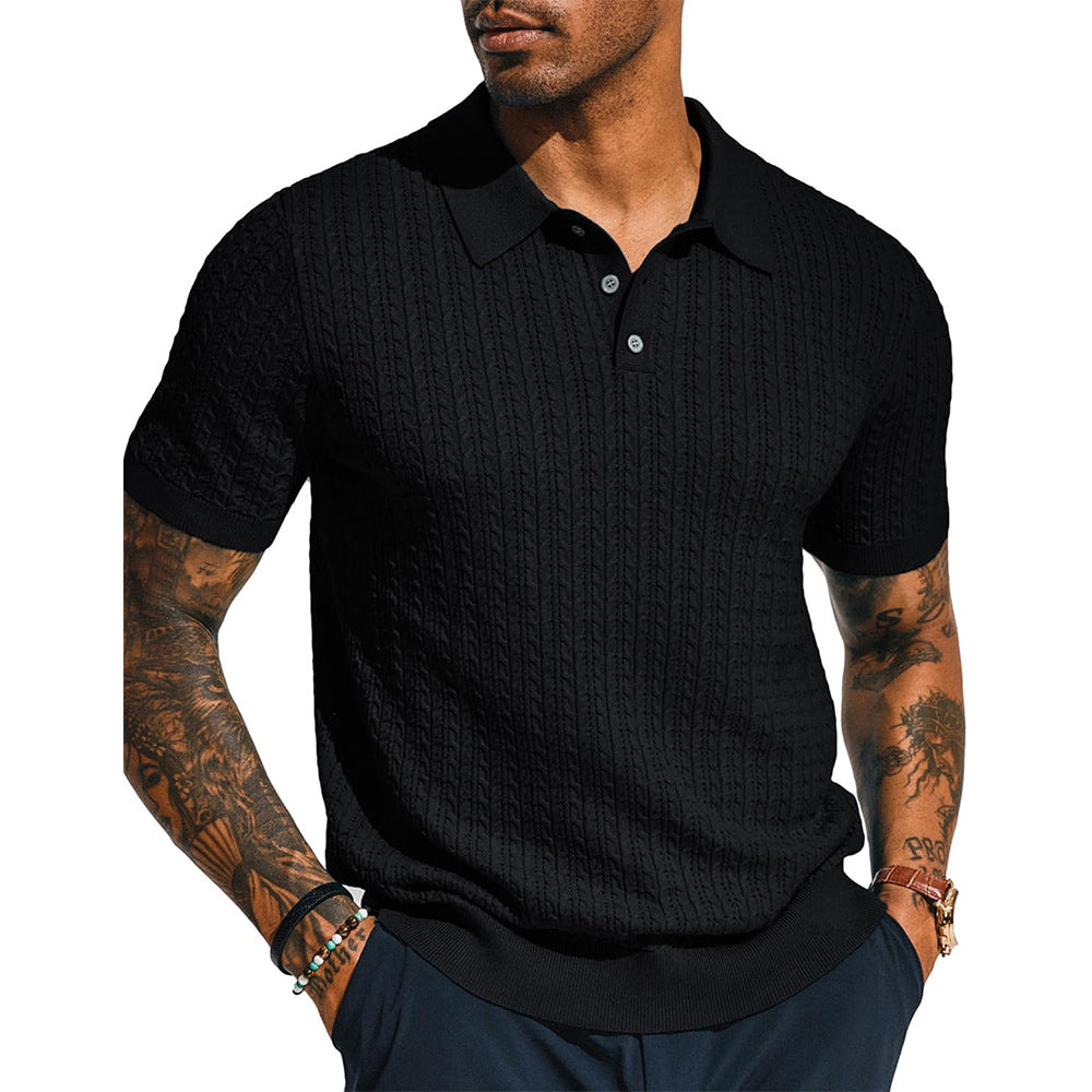 Men's Textured Knit Polo – Clean Fit Everyday Essential
