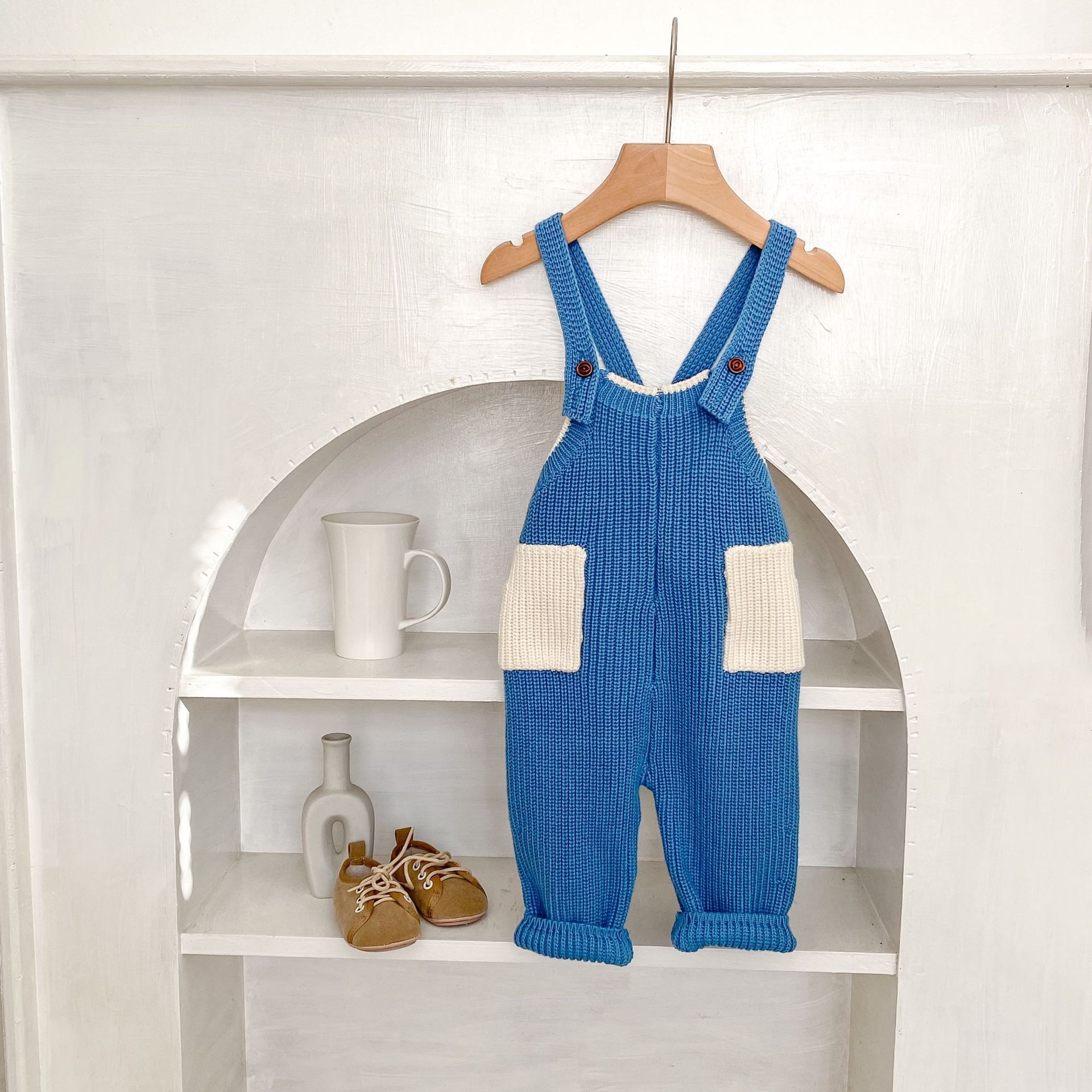 Cozy Knit Baby Jumpsuit/Romper — Soft Pocket Overalls for Everyday Wear (Jumpsuit Only)