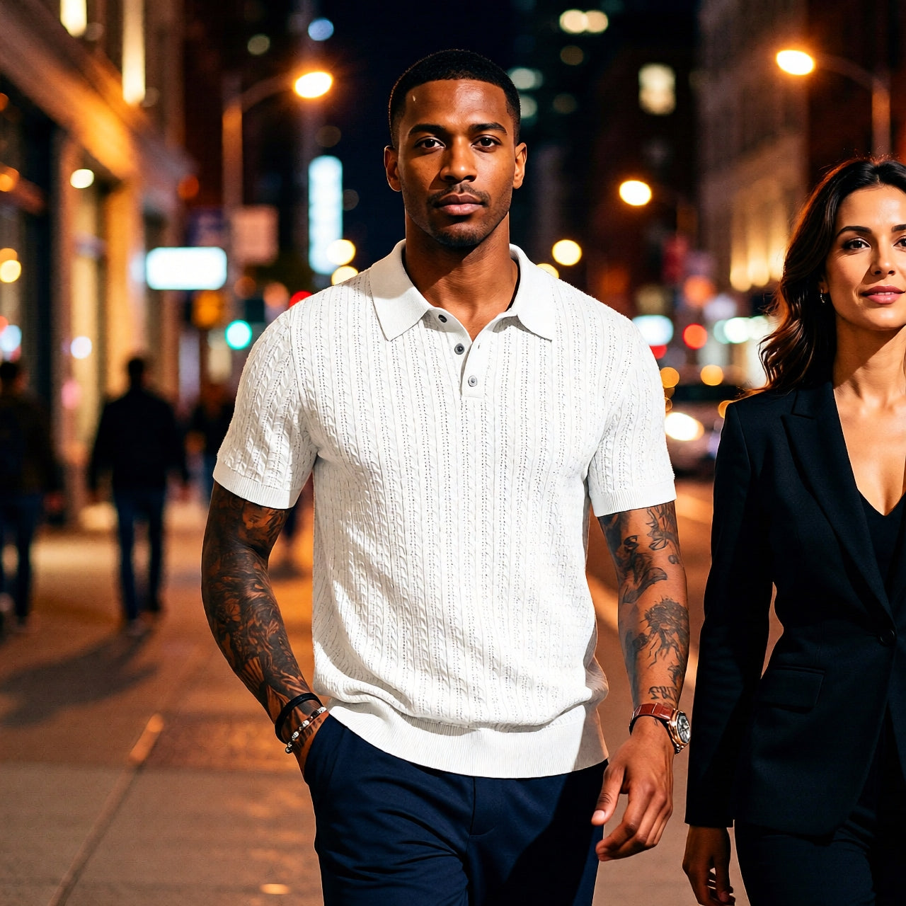 Men's Textured Knit Polo – Clean Fit Everyday Essential