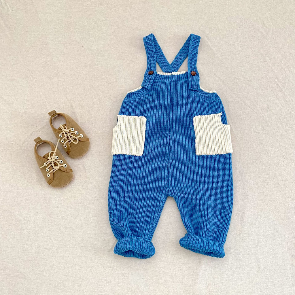 Cozy Knit Baby Jumpsuit/Romper — Soft Pocket Overalls for Everyday Wear (Jumpsuit Only)