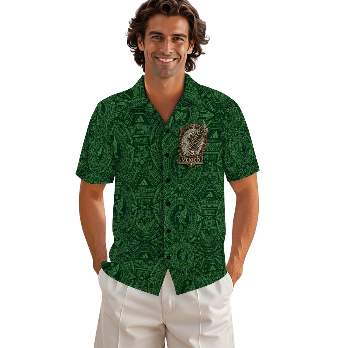 Mexico Heritage Hawaiian Soccer Shirt – Verde Edition