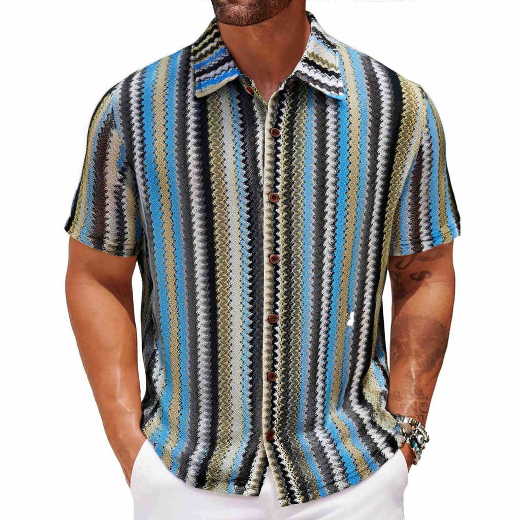 Vintage Stripe Button-Up – Relaxed Fit Summer Shirt