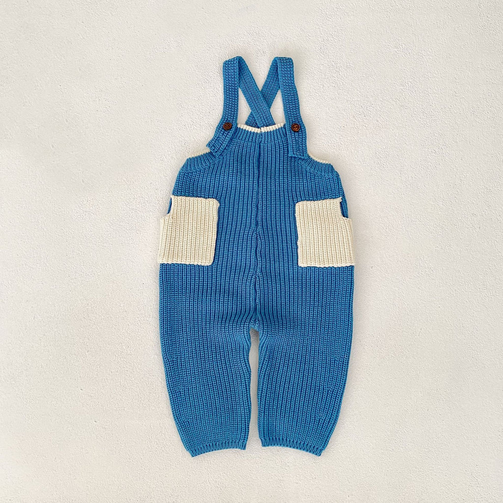 Cozy Knit Baby Jumpsuit/Romper — Soft Pocket Overalls for Everyday Wear (Jumpsuit Only)