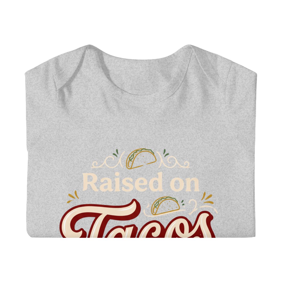 Raised on Tacos y Amor Baby Onesie – Funny Cultura Baby Bodysuit
