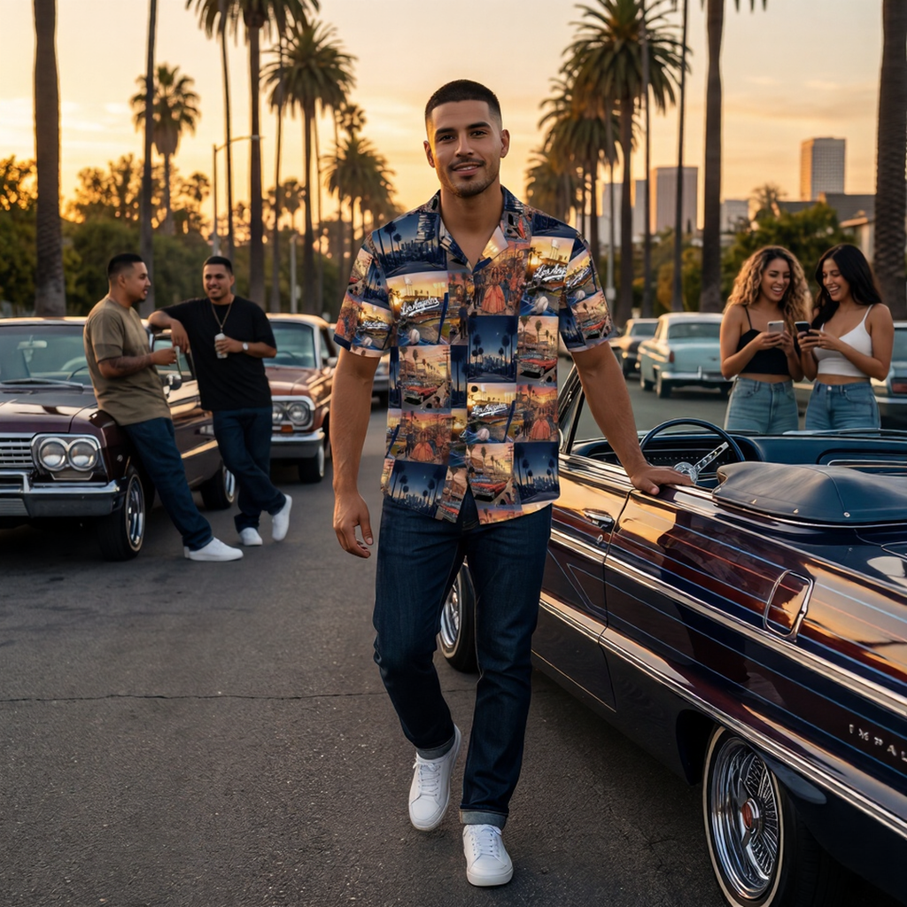 Los Angeles Summer Nights Button-Up Shirt – LA Edition