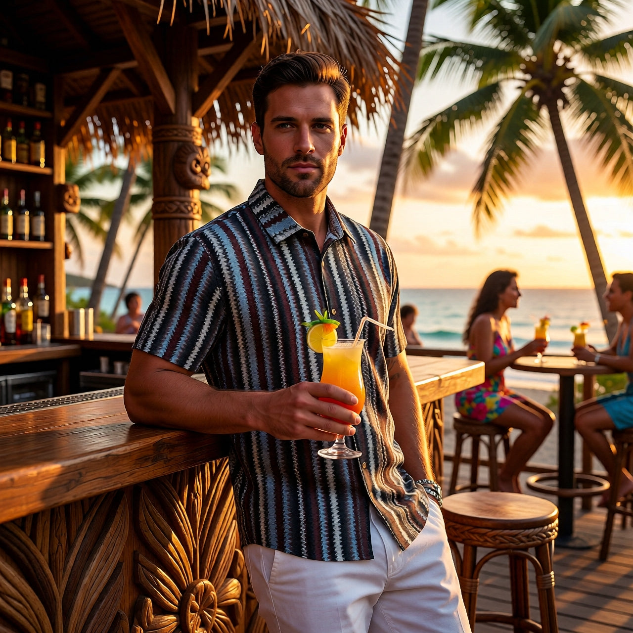 Vintage Stripe Button-Up – Relaxed Fit Summer Shirt