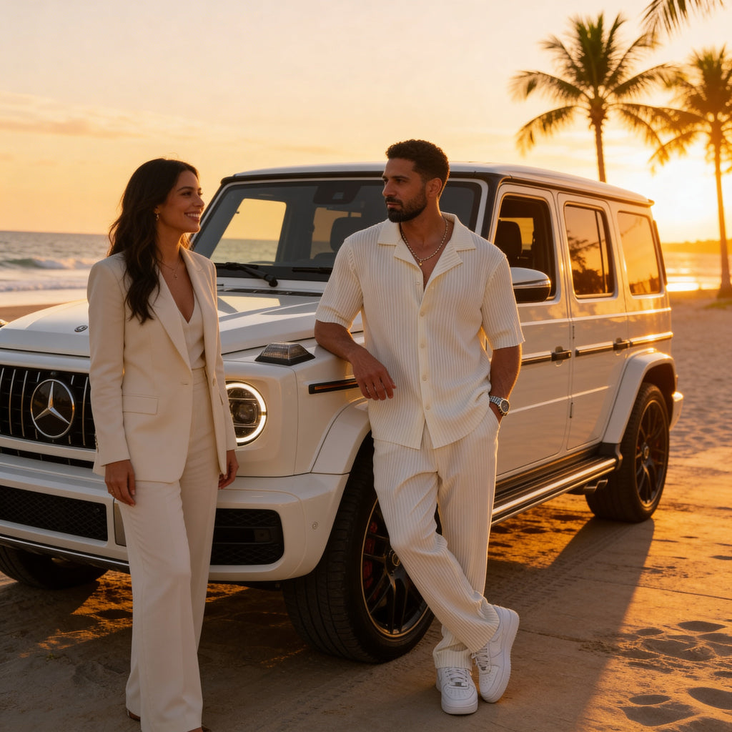 Coastal Linen Two-Piece Set – Short Sleeve Shirt & Relaxed Fit Pants